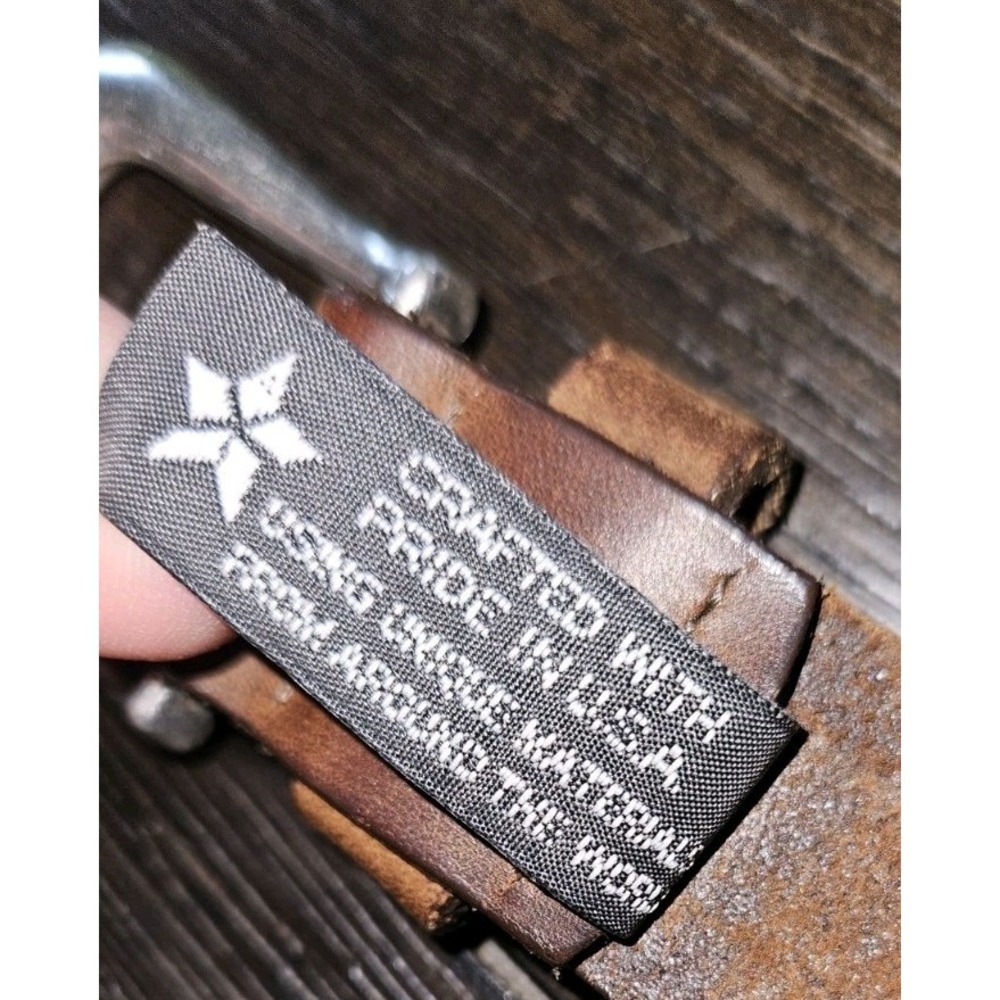 Brighton Buffalo Nickel Leather Belt Southwest Design Western Unisex Sz 40 Brown - Picture 4 of 4